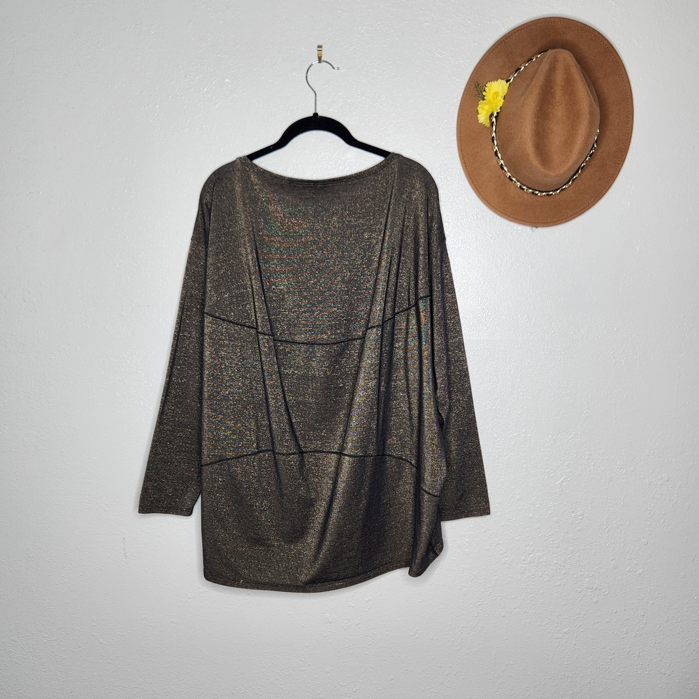 lululemon athletica Metallic Black Boatneck Long Sleeve Top - Picture 4 of 5
